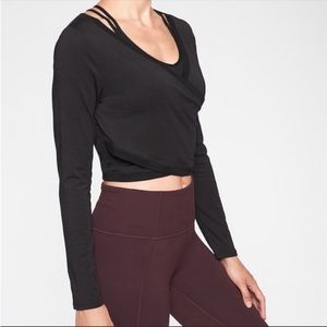 Athleta Encore Wrap Top- Size Medium Tall